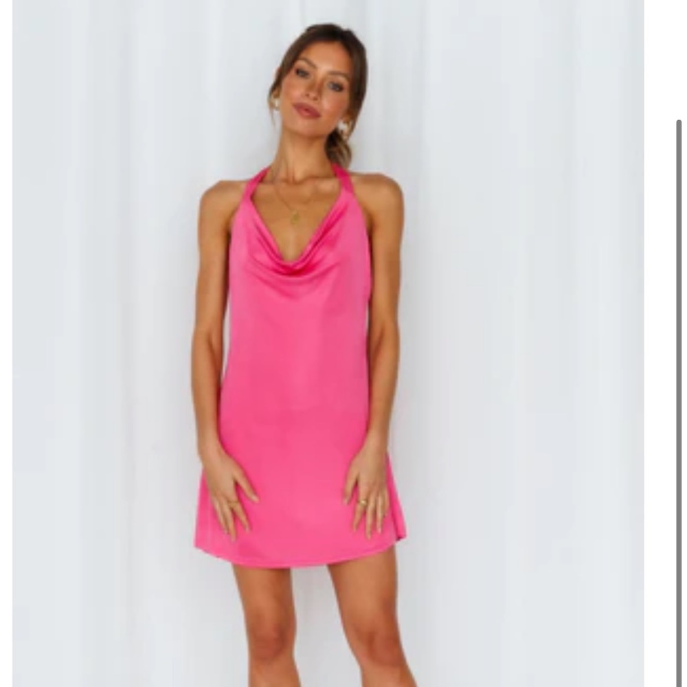 Hello Molly - “No Nights In” hot pink dress